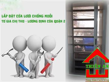 Lắp đặt cửa lưới chống muỗi nhà cô Thu | Đường Lương Định Của Quận 2