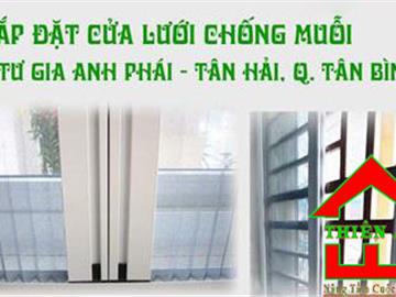 Thi công cửa lưới chống muỗi tại tư gia anh Phái, Tân Hải Quận Tân Bình