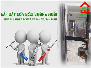 Lắp đặt cửa lưới chống muỗi tại tư gia nhà chị Tuyết | Lê Văn Sỹ, Quận Tân Bình